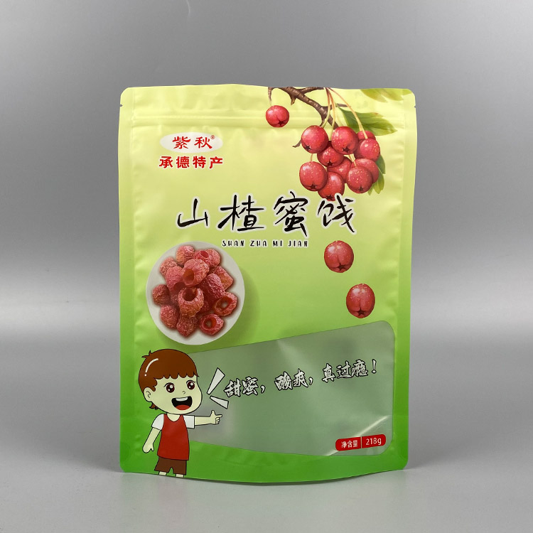 218g山楂蜜餞+啞光塑料復合+自立拉鏈袋